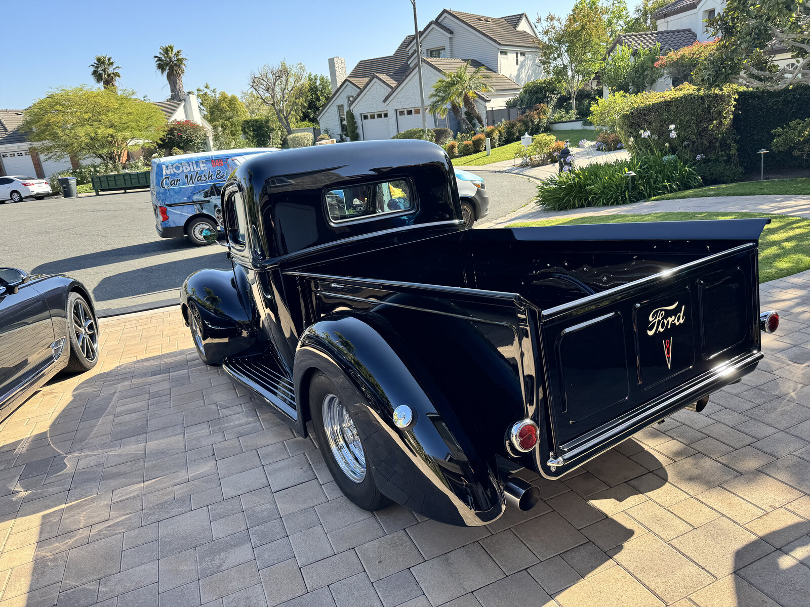 Vintage Ford V8 pickup detail